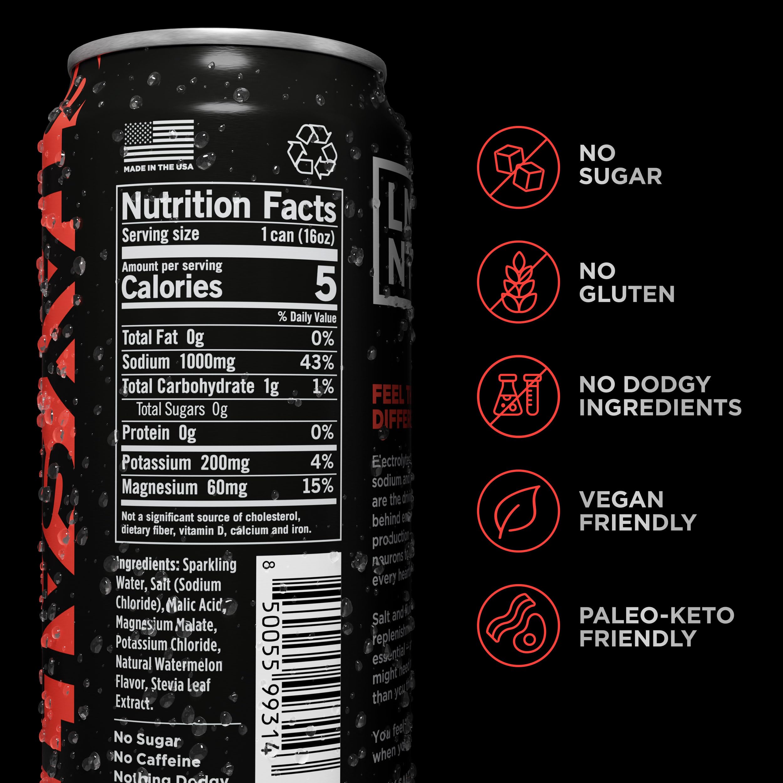 Amazon.com: LMNT Sparkling Electrolyte Drink - Watermelon Salt
